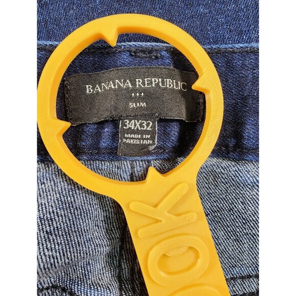 Banana Republic Jeans Mens 34x32 Slim Fit Dark Blue - Picture 3 of 10